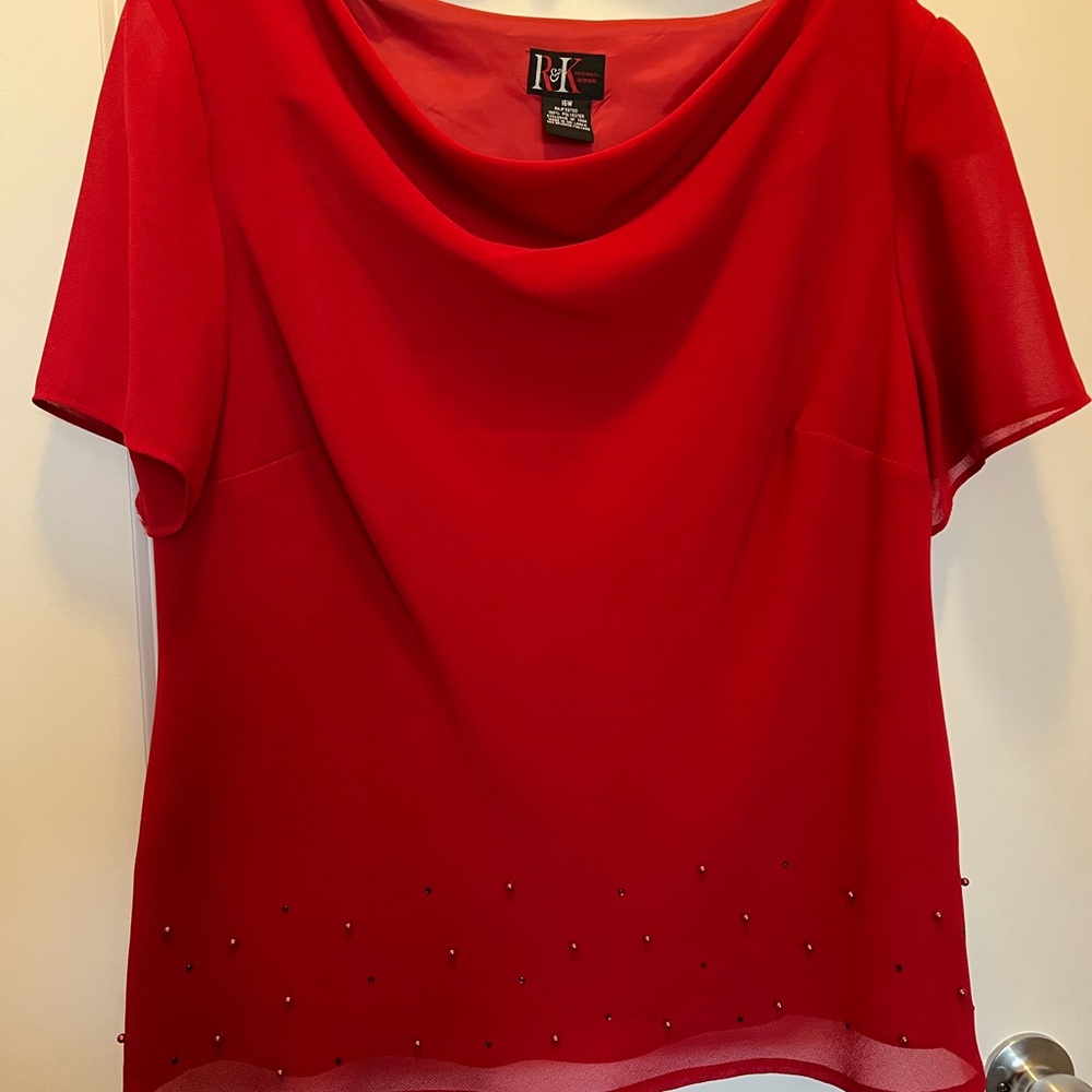 Women's Elegant Red Blouse